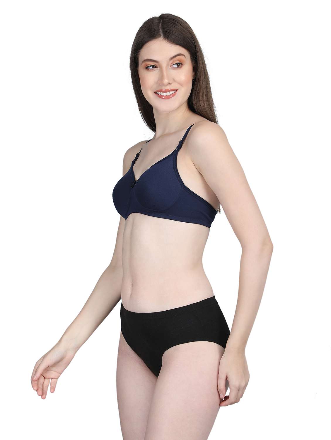 women solid bra and panty set - 22080972 -  Standard Image - 1