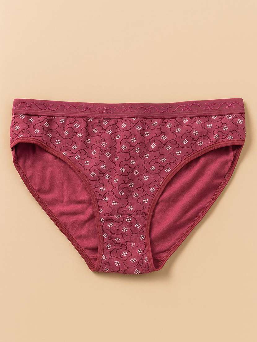 women pack of 3 printed mid rise hipster panty - 22080996 -  Standard Image - 1