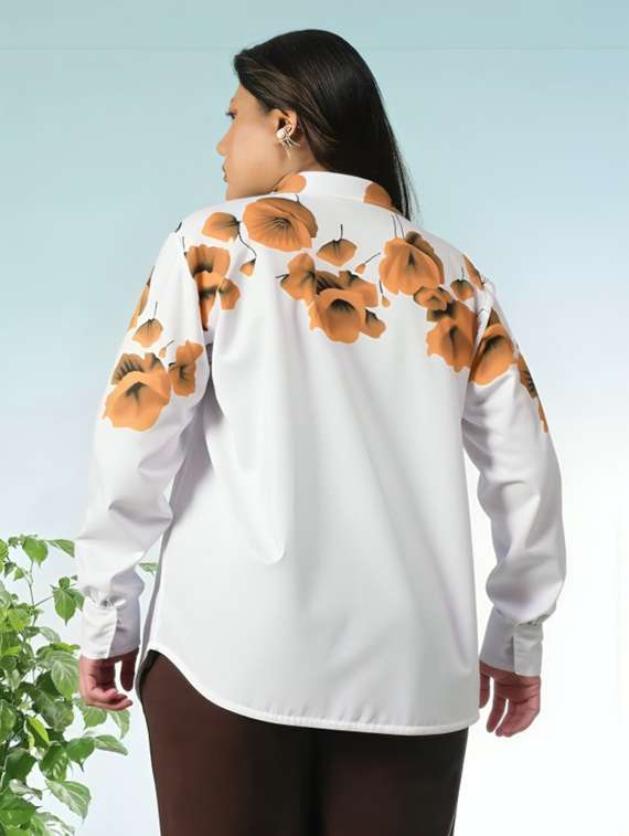 women floral print long sleeve collared shirt - 22081125 -  Standard Image - 1