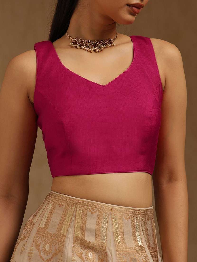 women solid sleeveless stitched blouse - 22081512 -  Standard Image - 4