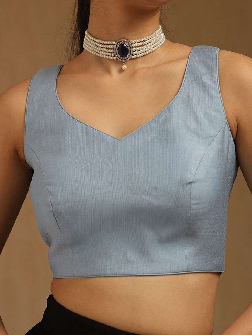women solid sleeveless stitched blouse - 22081516 - Standard Image - 4