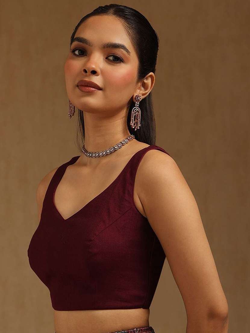 women solid sleeveless stitched blouse - 22081520 -  Standard Image - 1