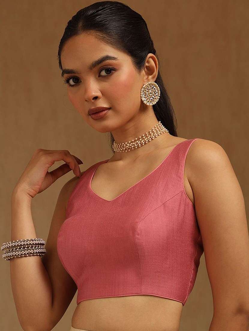 women solid sleeveless stitched blouse - 22081522 -  Standard Image - 1