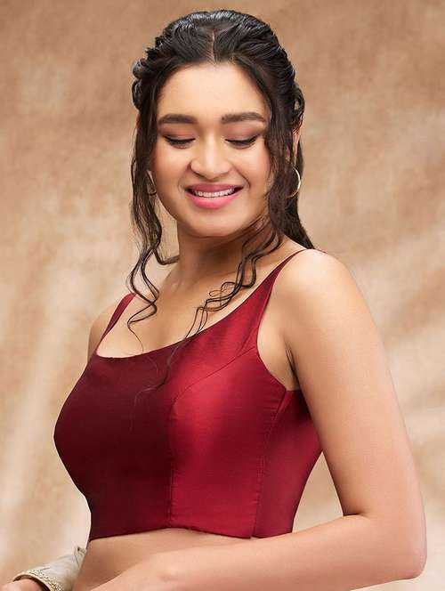 women solid sleeveless stitched blouse - 22081530 -  Standard Image - 0