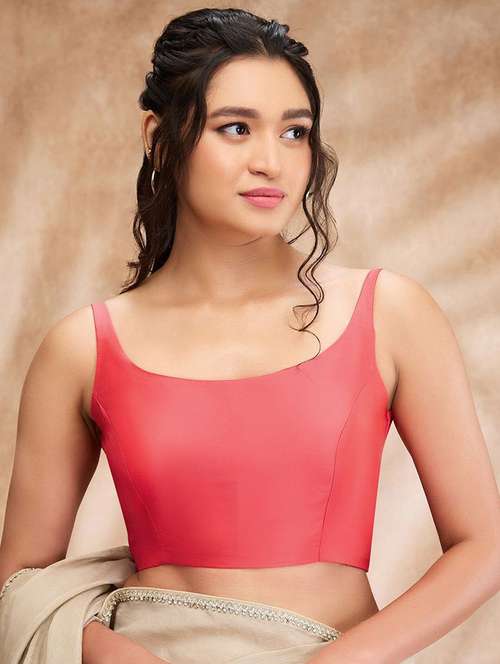 women solid sleeveless stitched blouse - 22081531 -  Standard Image - 0