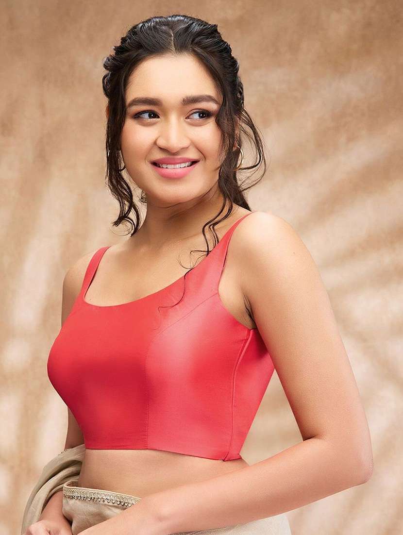 women solid sleeveless stitched blouse - 22081531 -  Standard Image - 1