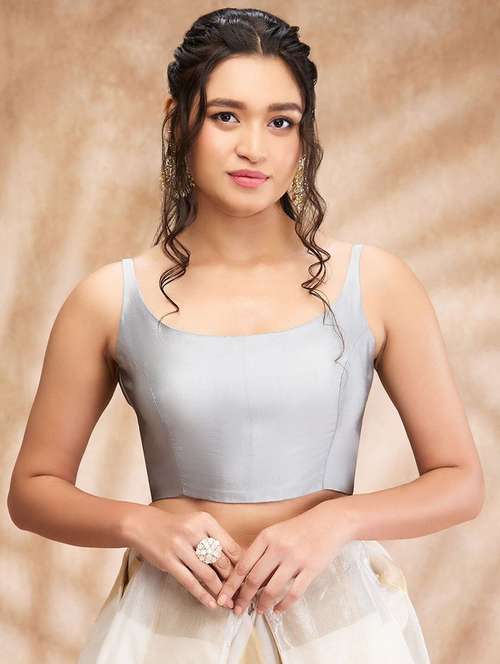 women solid sleeveless stitched blouse - 22081532 -  Standard Image - 0