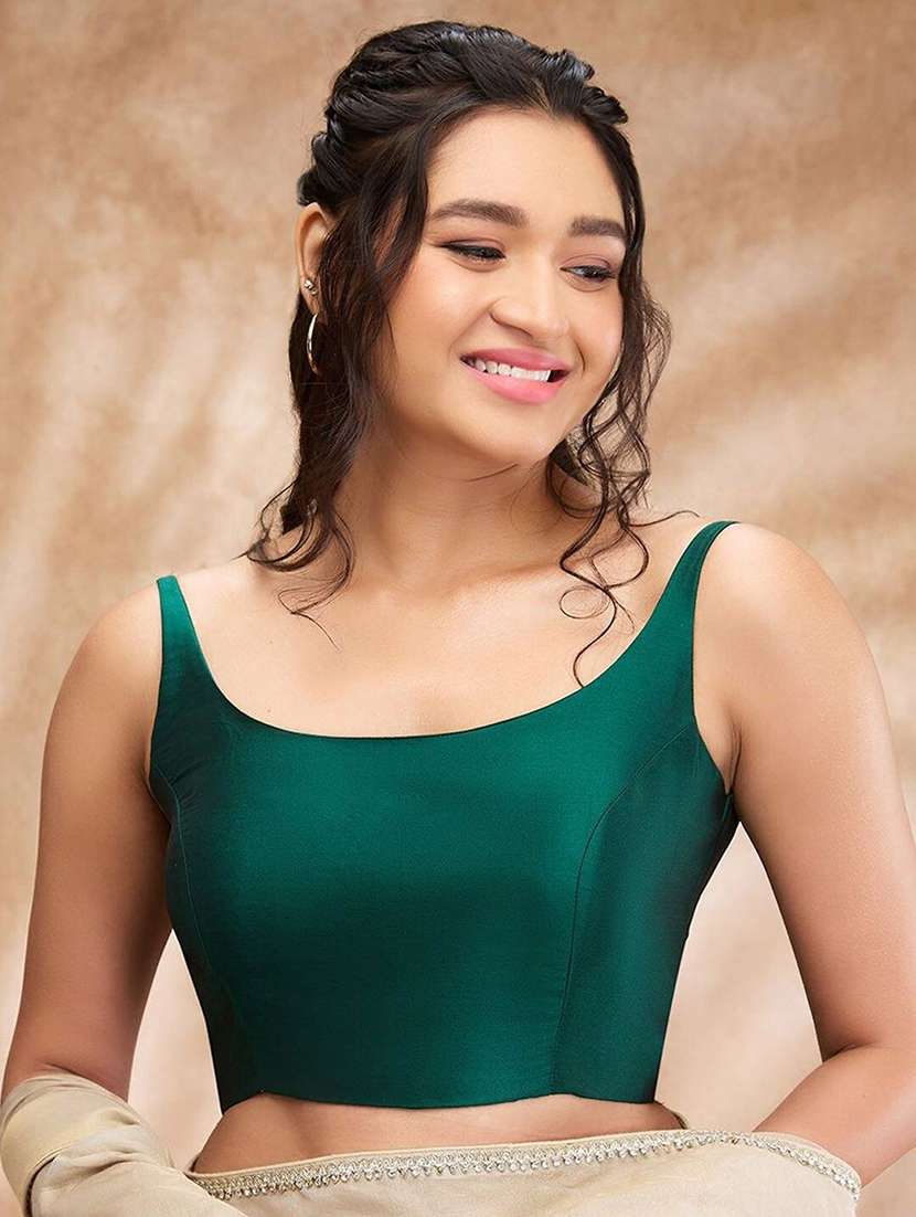 women solid sleeveless stitched blouse