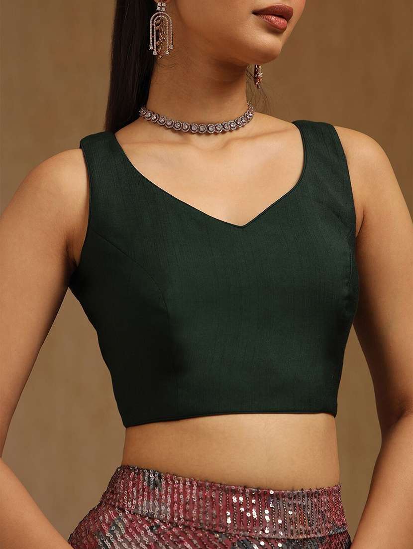 women solid sleeveless stitched blouse - 22081543 - Standard Image - 4