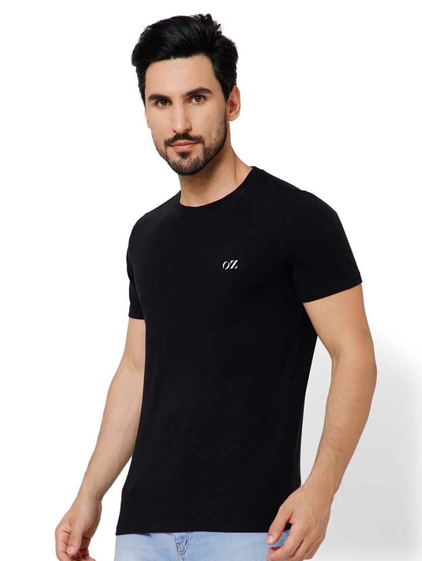 men solid short sleeve slim fit t-shirt - 22081973 -  Standard Image - 1