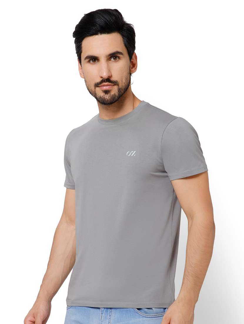 men solid short sleeve slim fit t-shirt - 22081974 -  Standard Image - 1