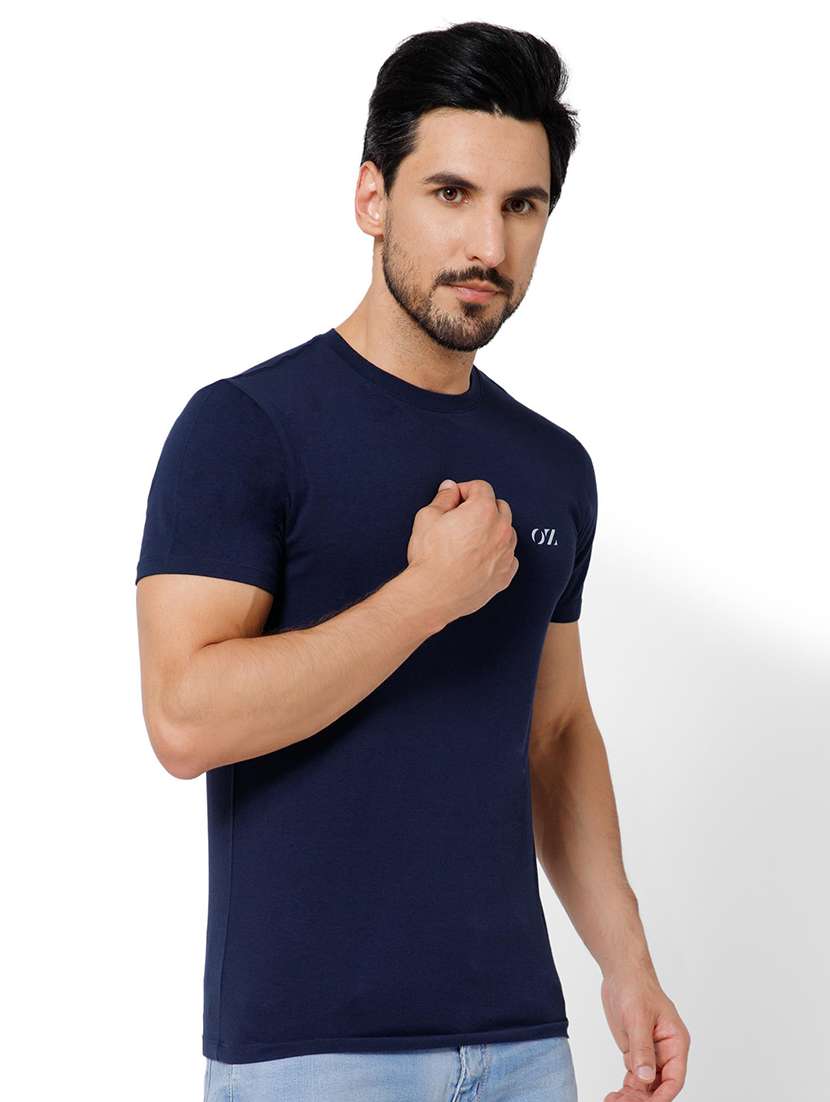 men solid short sleeve slim fit t-shirt - 22081975 -  Standard Image - 1