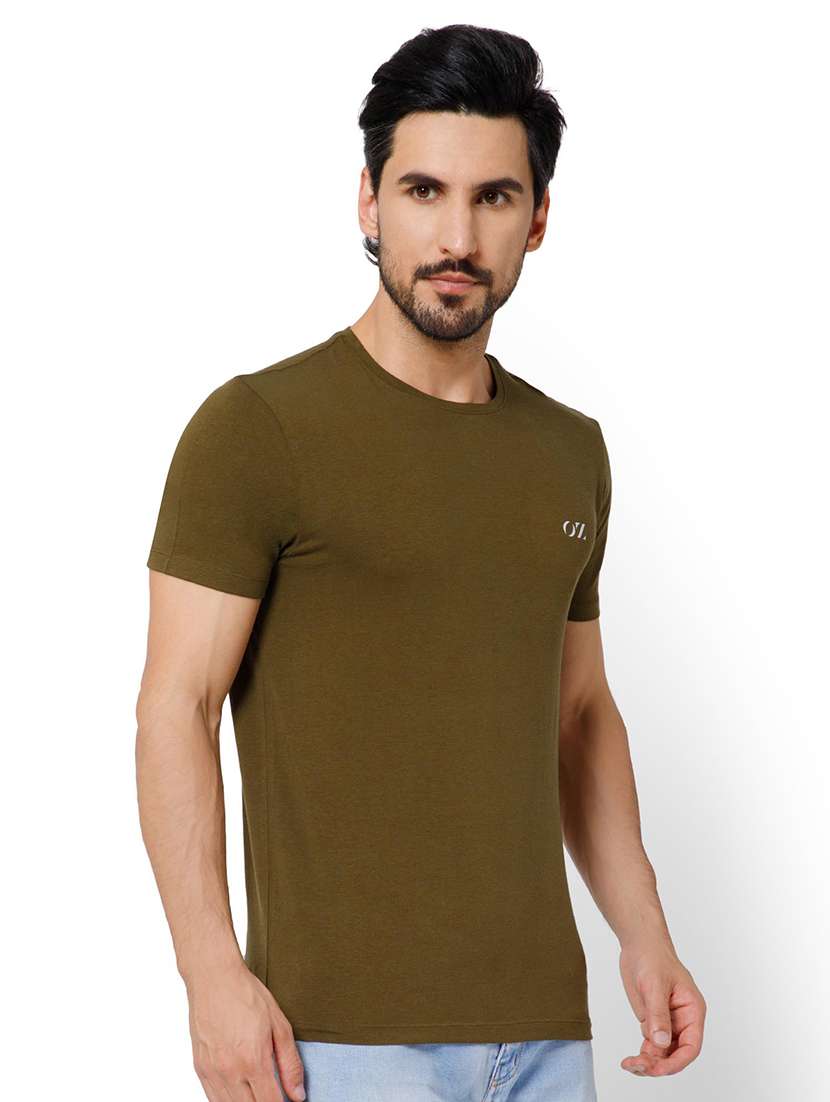 men solid short sleeve slim fit t-shirt - 22081976 -  Standard Image - 1
