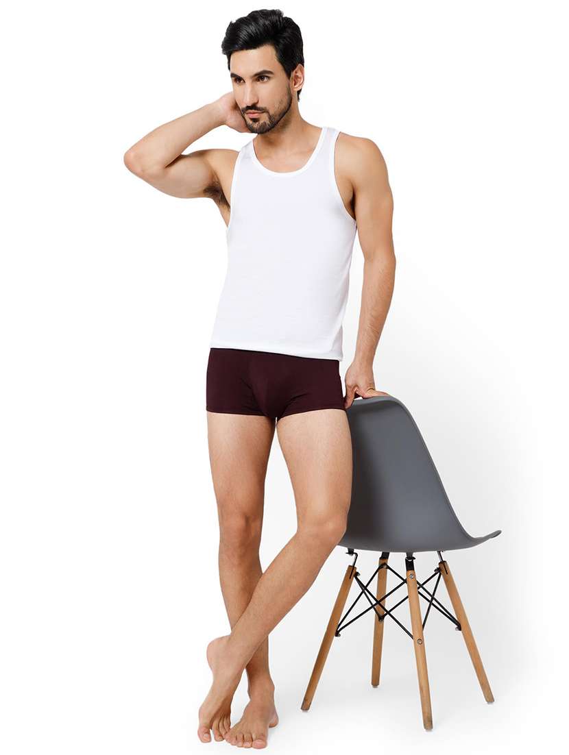 men solid scoop neck vest - 22081986 - Standard Image - 4