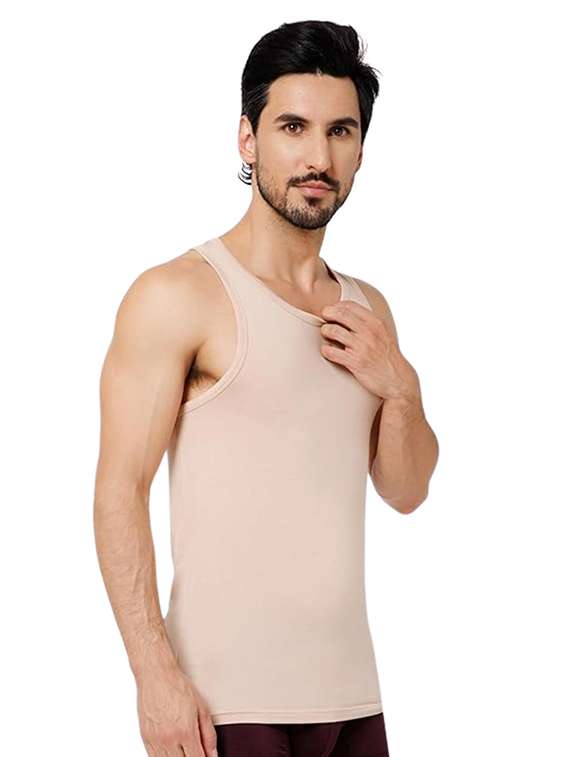 men pack of 2 solid scoop neck vest - 22081992 - Standard Image - 1