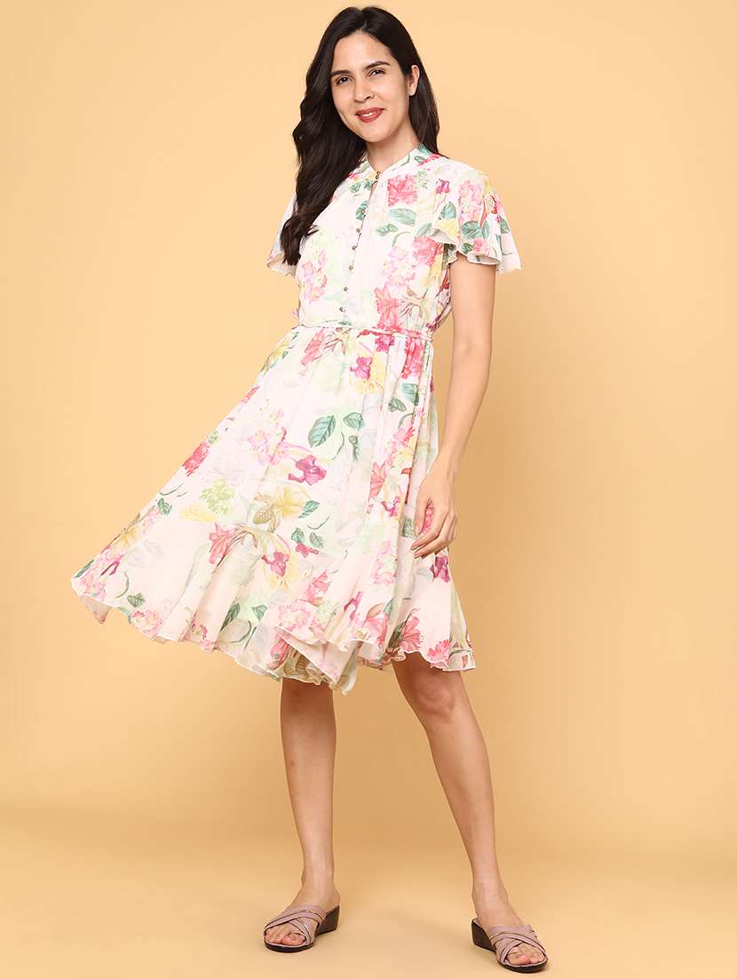 women multi colored polyester a-line dress - 22082085 -  Standard Image - 4