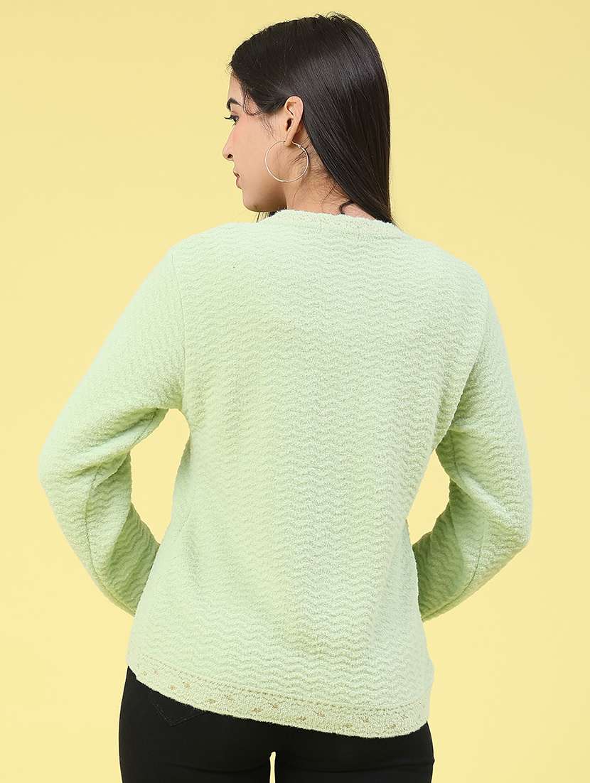 Women Self Design Sleeveless Cardigan - 22082110 -  Standard Image - 4