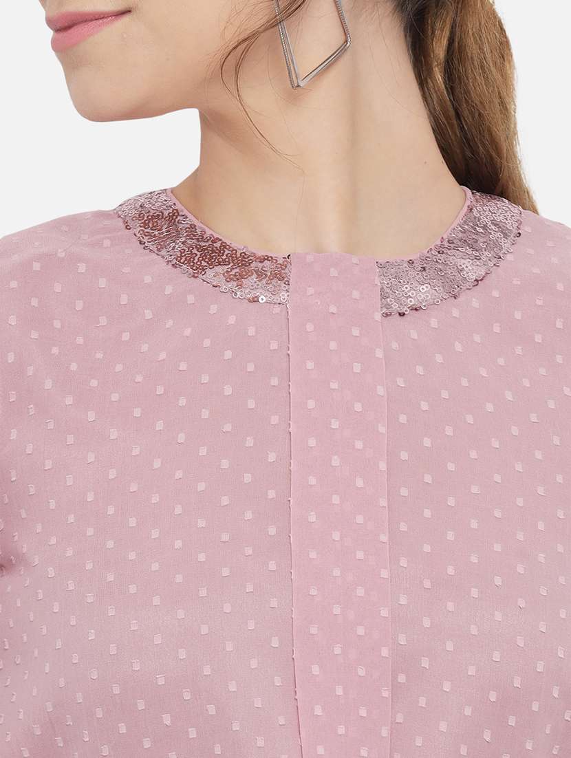 women self designed puff sleeve regular top - 22082184 - Standard Image - 4