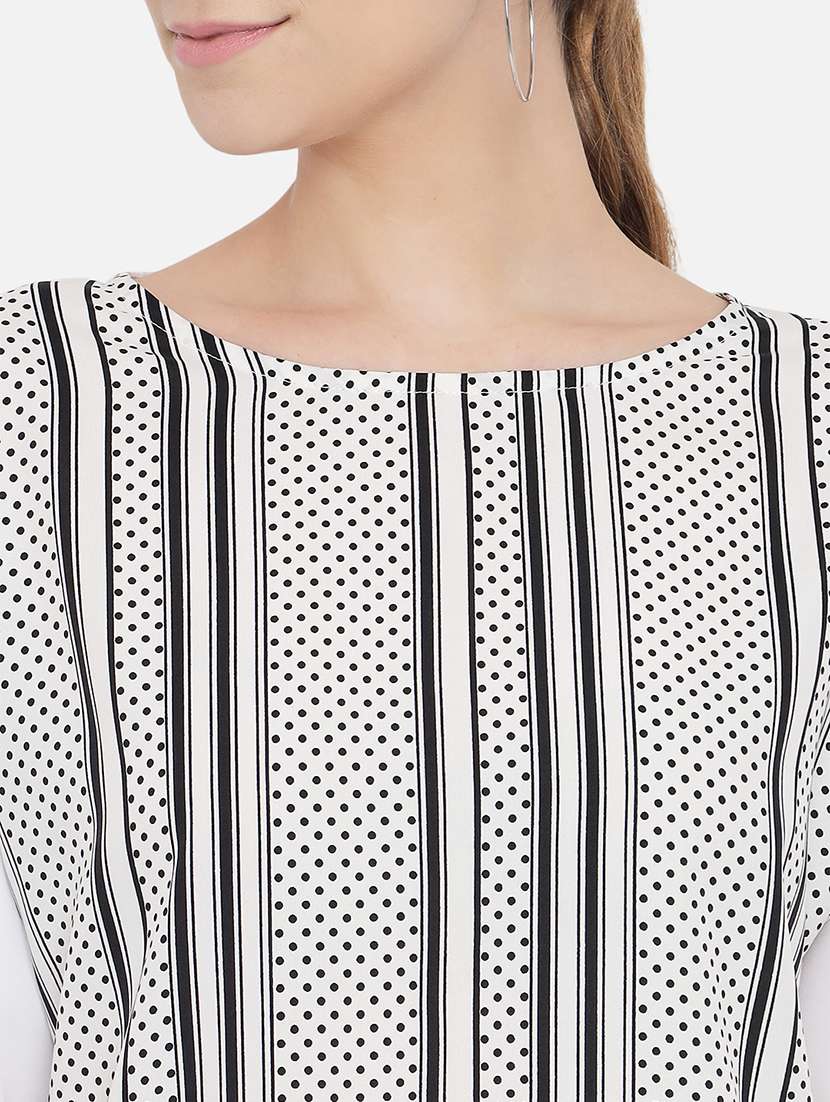 women printed bell sleeve regular top - 22082186 - Standard Image - 4