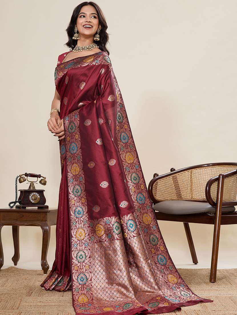 women self design banarasi saree with blouse - 22082204 -  Standard Image - 1