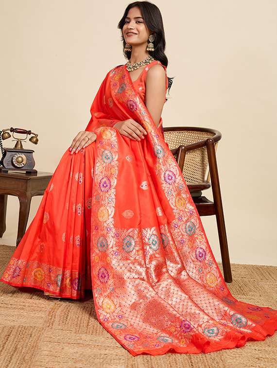 women self design banarasi saree with blouse - 22082207 -  Standard Image - 1