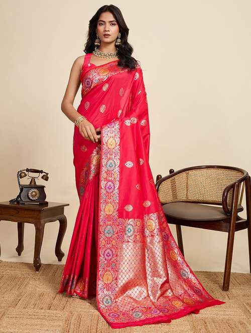 women self design banarasi saree with blouse - 22082208 - Standard Image - 0