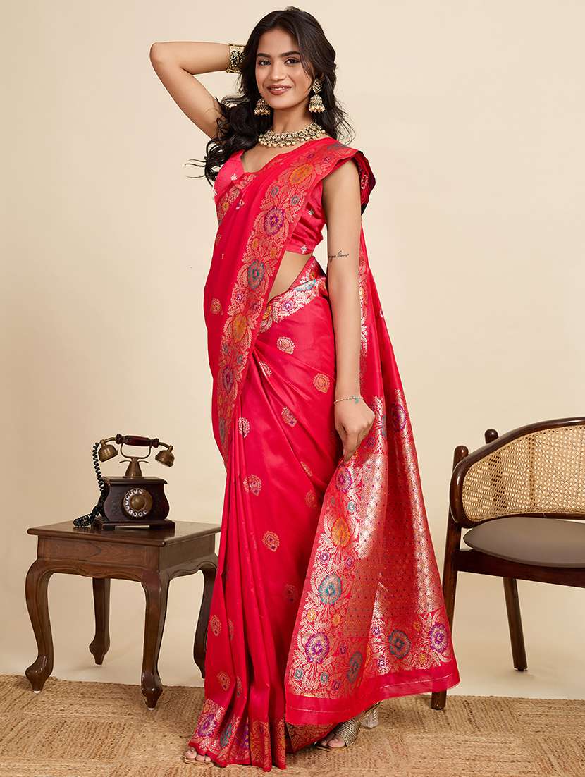 women self design banarasi saree with blouse - 22082208 -  Standard Image - 1