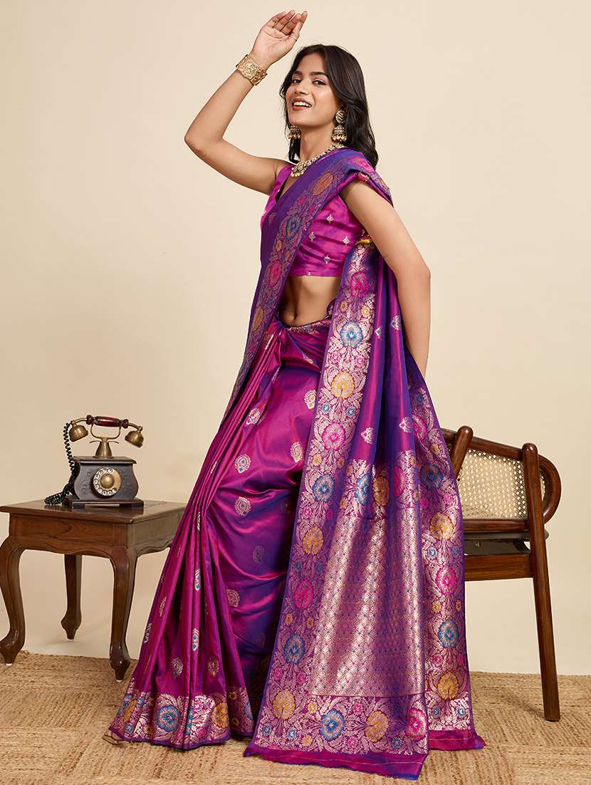 women self design banarasi saree with blouse - 22082209 -  Standard Image - 1