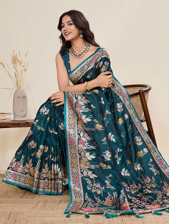 women self design banarasi saree with blouse - 22082220 -  Standard Image - 1