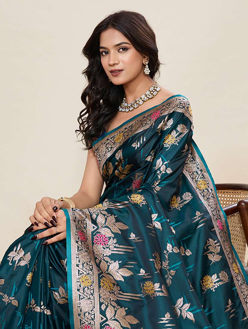 women self design banarasi saree with blouse - 22082220 -  Standard Image - 4