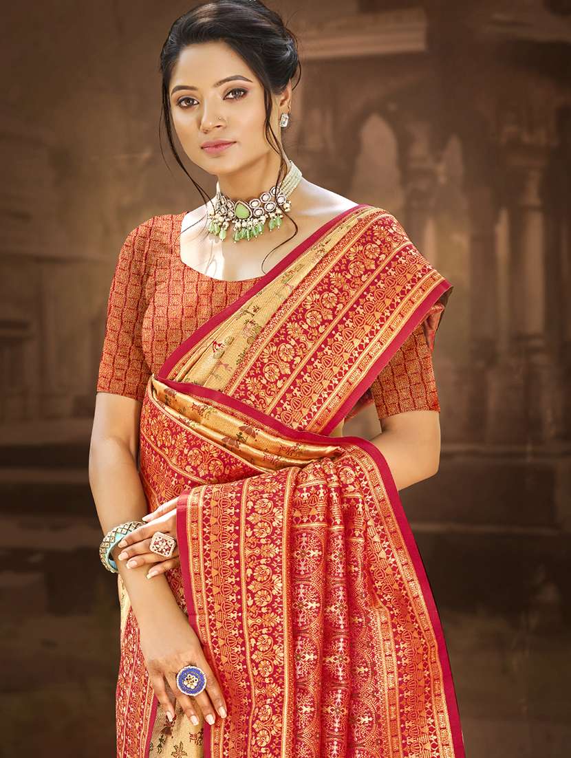 women self design dharmavaram saree with blouse - 22082238 -  Standard Image - 1