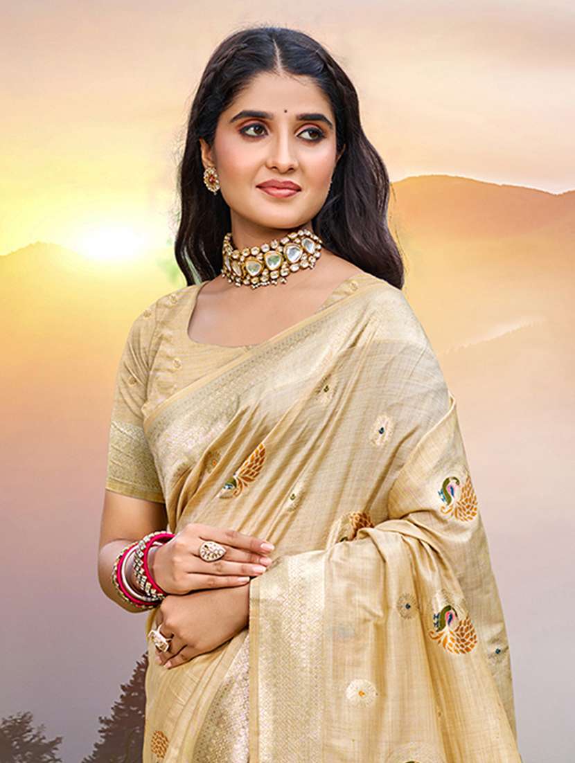 women self design assam silk saree with blouse - 22082263 -  Standard Image - 1