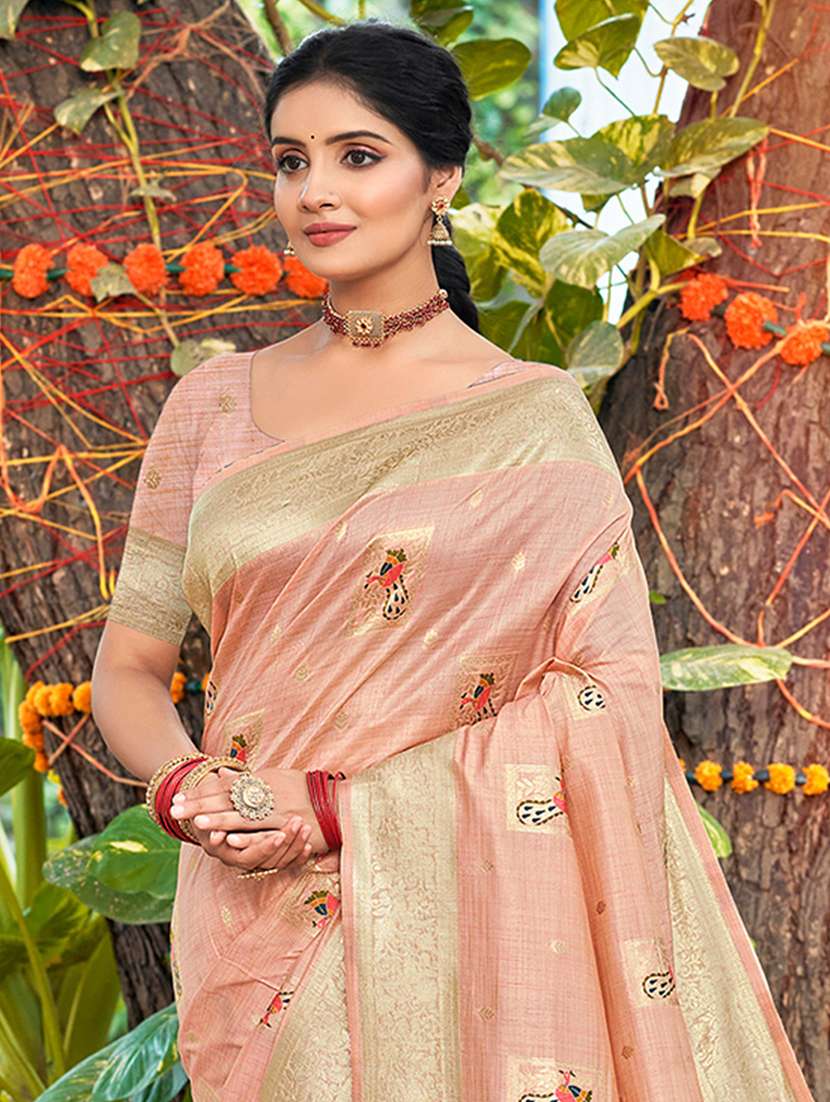 women self design assam silk saree with blouse - 22082266 -  Standard Image - 1