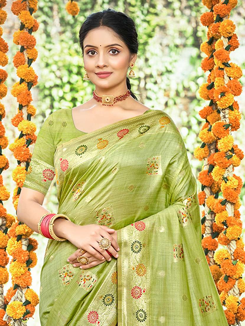 women self design assam silk saree with blouse - 22082271 -  Standard Image - 1