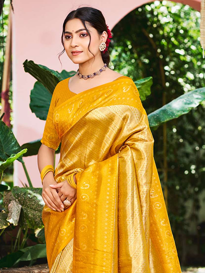 women self design kanjivaram saree with blouse - 22082276 -  Standard Image - 1