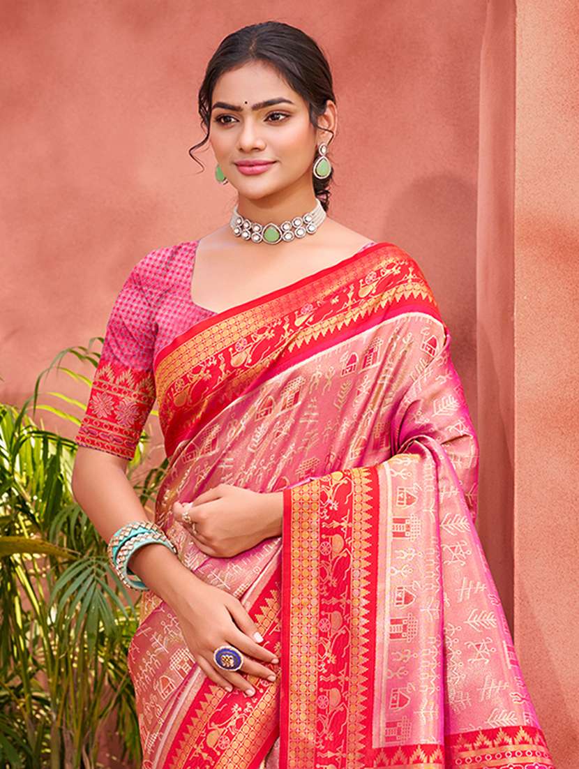 women self design kanjivaram saree with blouse - 22082287 -  Standard Image - 1