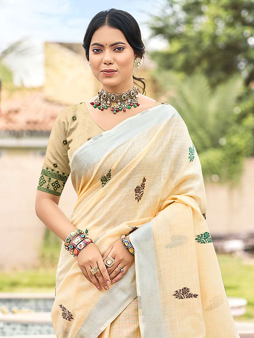 women self design handloom saree with blouse - 22082306 -  Standard Image - 1