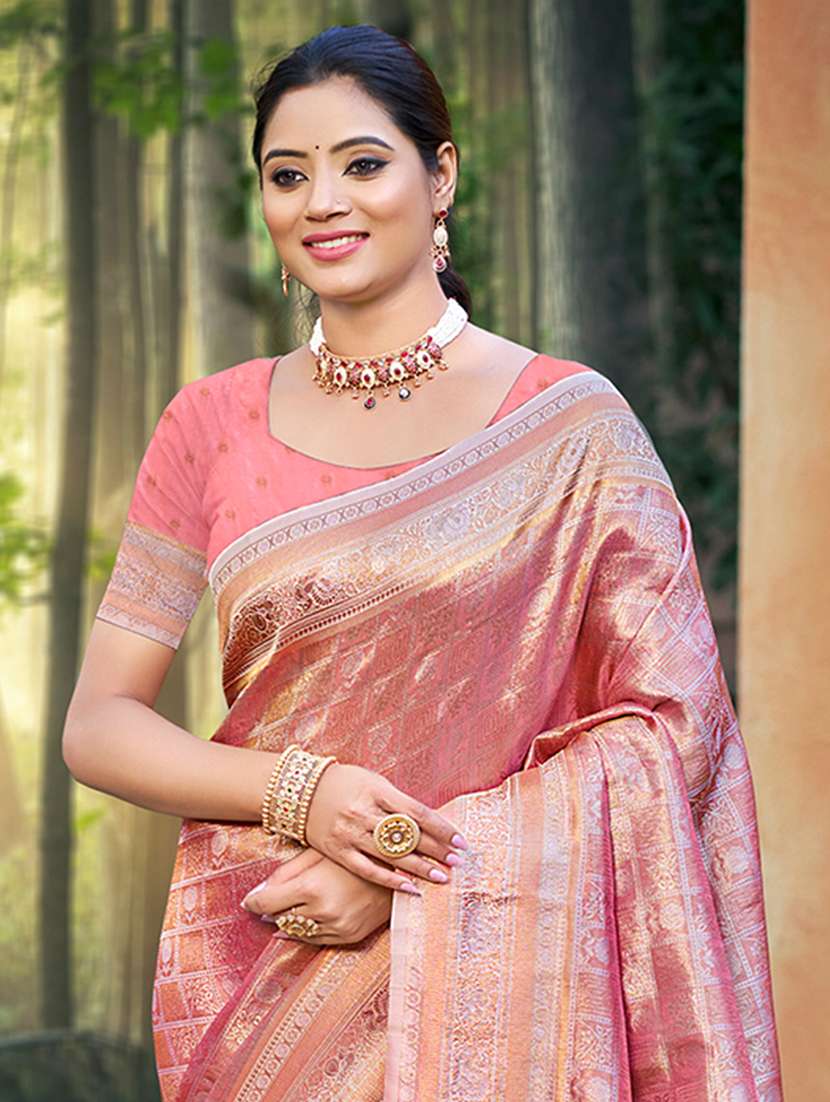 women self design kanjivaram saree with blouse - 22082309 - Standard Image - 1