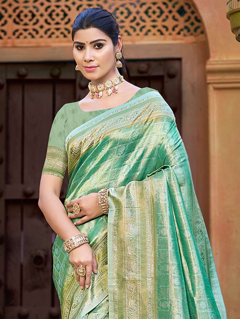 women self design kanjivaram saree with blouse - 22082312 -  Standard Image - 1