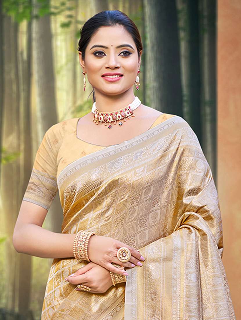 women self design kanjivaram saree with blouse - 22082313 -  Standard Image - 1