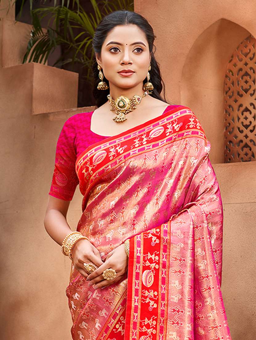 women self design kanjivaram saree with blouse - 22082315 -  Standard Image - 1