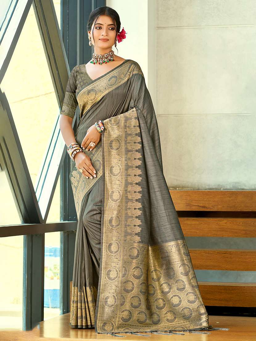 women self design kanjivaram saree with blouse - 22082324 - Zoom Image - 0