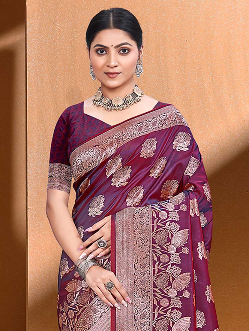 women self design banarasi saree with blouse - 22082329 -  Standard Image - 1