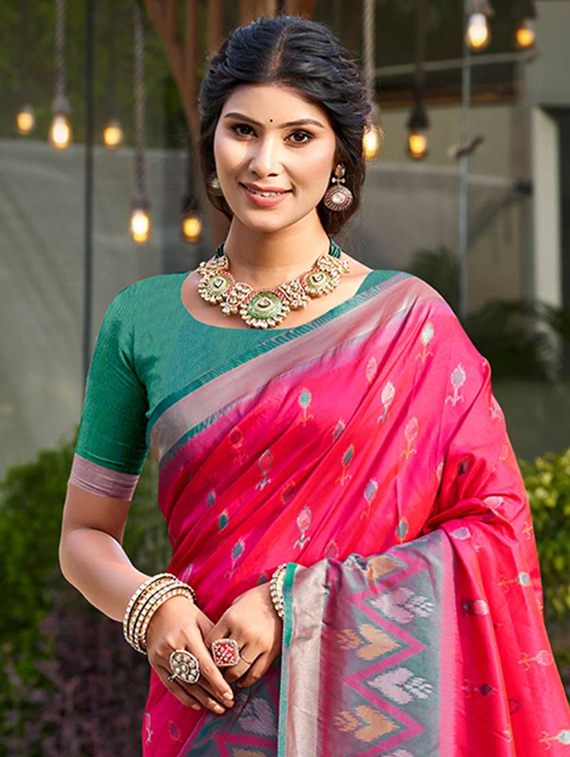 women self design kanjivaram saree with blouse - 22082353 -  Standard Image - 1
