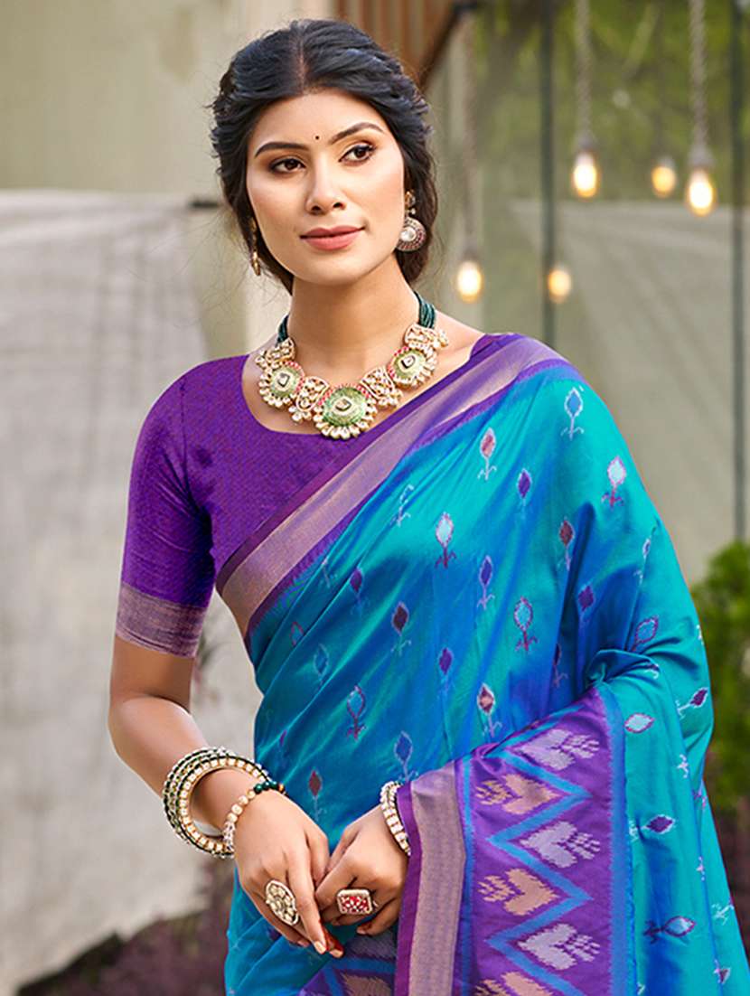 women self design kanjivaram saree with blouse - 22082359 -  Standard Image - 1