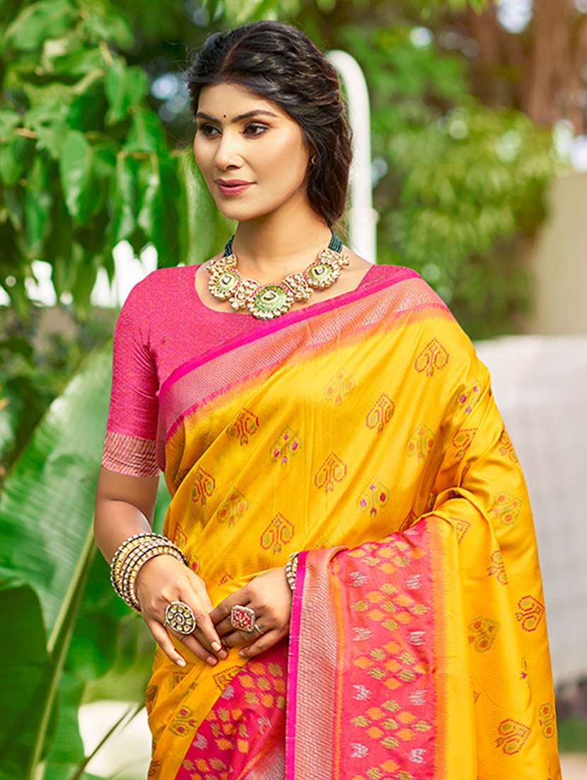 women self design kanjivaram saree with blouse - 22082364 -  Standard Image - 1