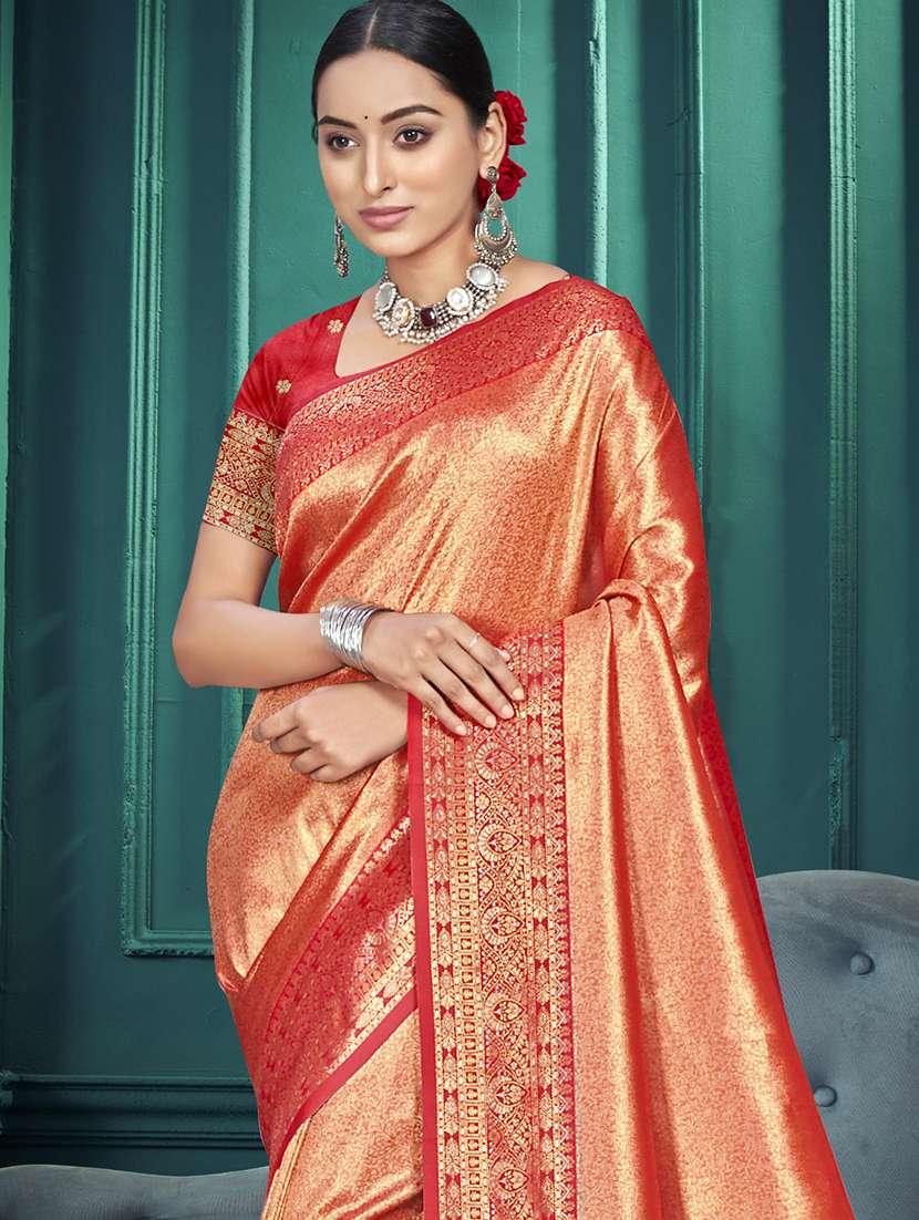 women self design kanjivaram saree with blouse - 22082381 -  Standard Image - 1