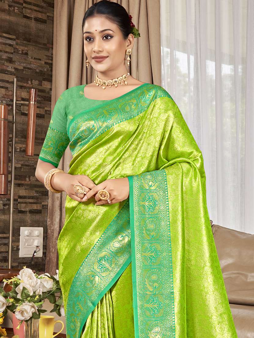 women self design kanjivaram saree with blouse - 22082386 - Standard Image - 1
