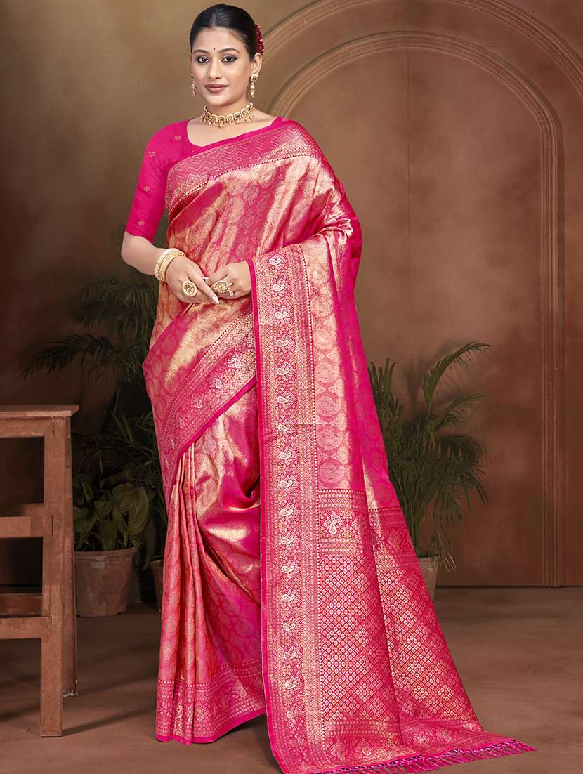 women self design kanjivaram saree with blouse