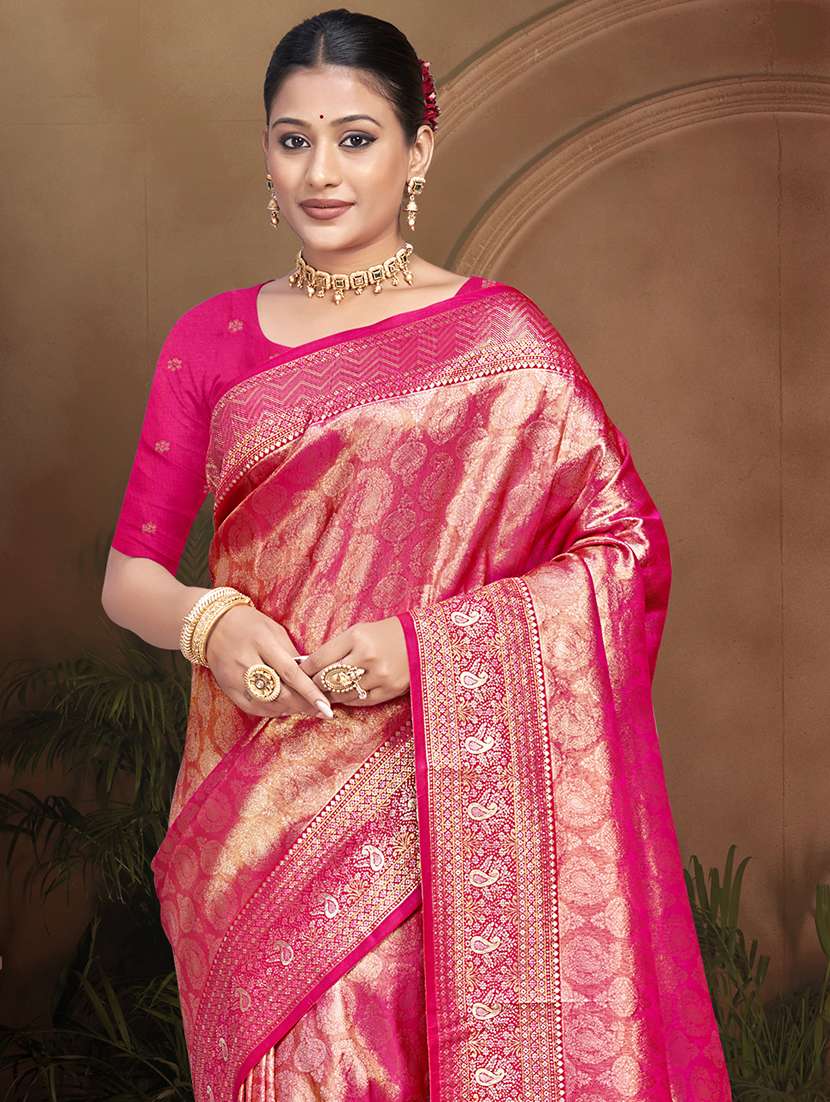 women self design kanjivaram saree with blouse - 22082388 -  Standard Image - 1